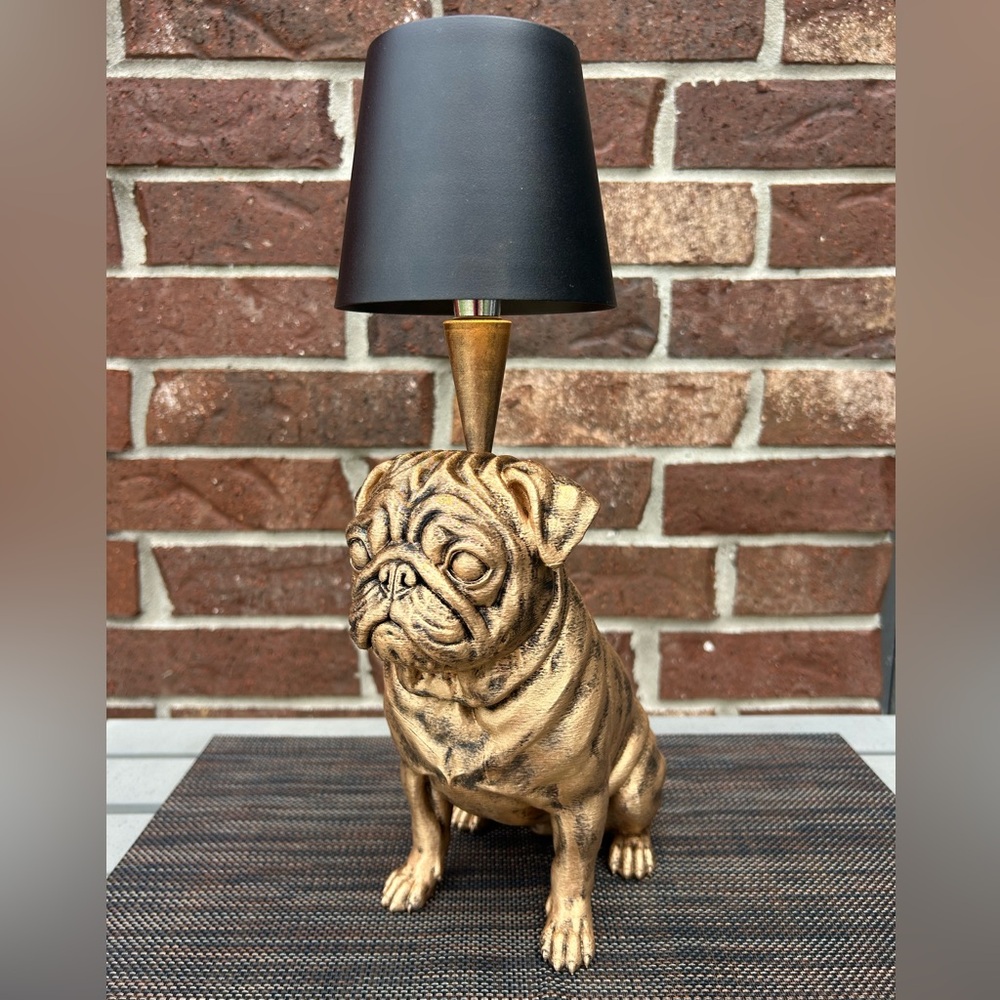 Charming Pug Lamp, Cordless LED Statue